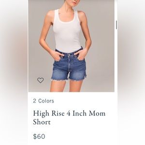 Abercrombie and Fitch High rise 4 inch mom short